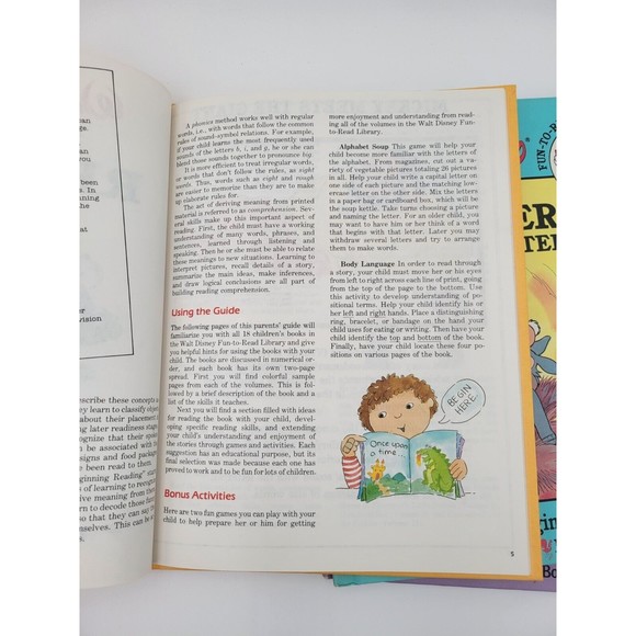 Lot of 4 Vtg Walt Disney Fun-To-Read books #1, 2, 5, 19 Pooh Mickey Thumper Road - Picture 8 of 12